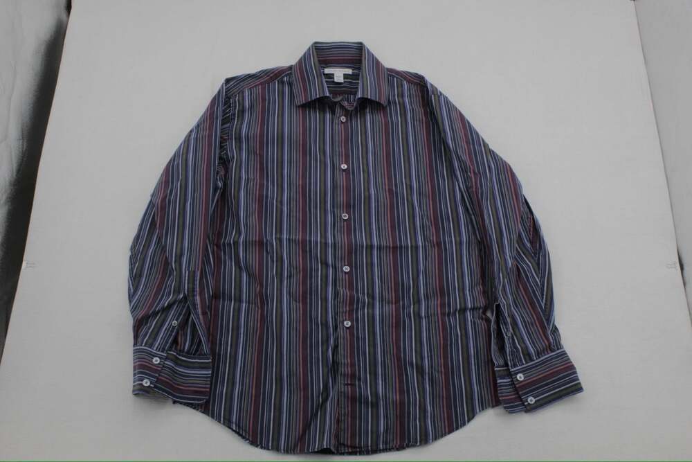 Banana Republic Long Sleeve Button-Up Shirt Multi-Color Striped